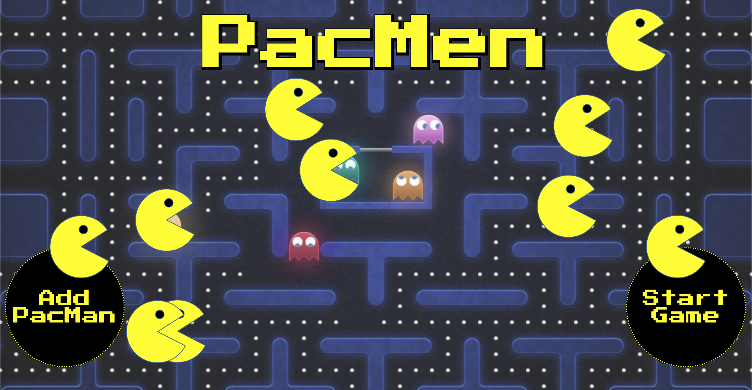 Screenshot of PacMen Exercise